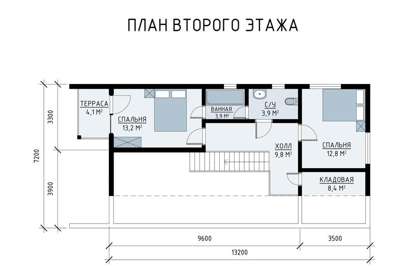 План дома с финского сайта 2 этаж